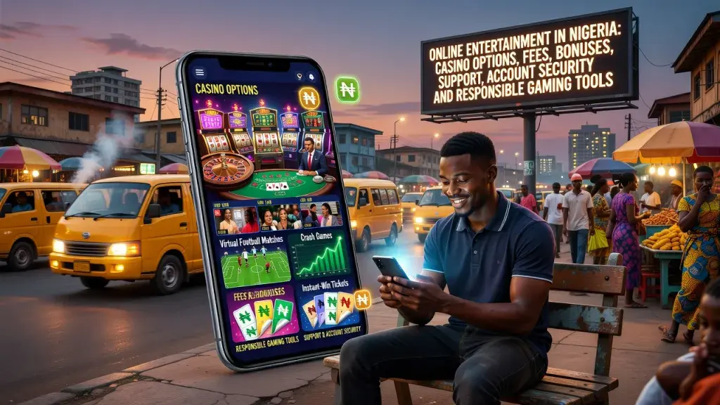 Online Entertainment in Nigeria: Casino Options, Fees, Bonuses, Support, Account Security and Responsible Gaming Tools